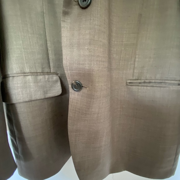 Chaps Mens Brown Black Blend Wool Business Formal Blazer- Sz-48R - Picture 5 of 16